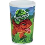 4x stuks kunststof drinkbeker Jurassic World dinosaurus 220 ml - Onbreekbare kinder bekers