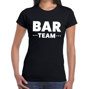 Bar Team tekst t-shirt zwart dames - personeel / team shirts