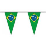 Brazilie landen punt vlaggetjes 5 meter - slinger / vlaggenlijn