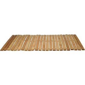 Bathroom Solutions Badkamer/douche/bad mat - bamboe hout - 40 x 60 cm