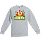 Birdy de papegaai sweater grijs voor kinderen - unisex - papegaaien trui - kinderkleding / kleding