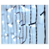 Set van 2x stuks ijspegelverlichting helder wit buiten 180 lampjes 600 x 52 cm - Kerstverlichting ijspegellampjes