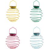 Hanglamp - set van 4 - solar verlichting - multi kleur - D16 cm - metaal - tuinverlichting