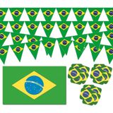 Feestartikelen Brazilie versiering - pakket - Braziliaanse feestversiering