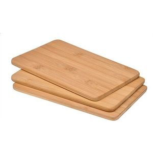 Set van 9x houten bamboe serveer planken / snijplanken / broodplanken 22 x 14 cm - snijplanken / serveerplanken