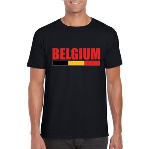 Zwart Belgium supporter shirt heren