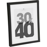 Atmosphera fotolijstje voor een foto van 30 x 40 cm - 2x - zwart - foto frame Eva - modern/strak ontwerp