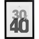 Atmosphera fotolijstje voor een foto van 30 x 40 cm - 2x - zwart - foto frame Eva - modern/strak ontwerp