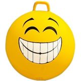 3x stuks gele skippybal smiley voor kinderen 65 cm - buiten speelgoed