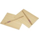 Kinvara Sushi placemats en eetstokjes voor 6 personen beige