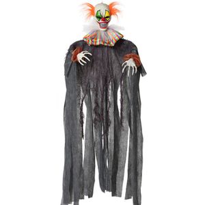 Halloween/horror thema hang decoratie horror clown - enge/griezelige pop - 120 cm