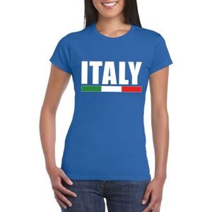 Blauw Italy/ Italie supporter shirt dames