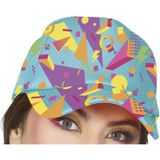 Fiestas Foute 80s/90s print party pet - mintgroen - jaren 80/90 verkleed accessoires - volwassenen onze size