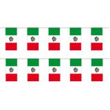 2x stuks papieren feest slinger vlaggetjes van Mexico 4 meter - Feestartikelen/versiering