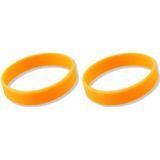 10x Siliconen armbandjes neon oranje