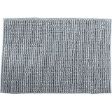 MSV Badkamerkleed/badmat tapijtje voor op de vloer - lichtgrijs - 50 x 80 cm - Microvezel - anti slip