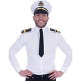 Volwassenen verkleed set voor kapitein 3-delig - Carnaval - Kapiteinspet stropdas schouderstukken