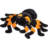 Suki gifts Pluche knuffel spin - tarantula - zwart/oranje - 82 cm - speelgoed - XXL-size
