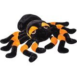 Suki gifts Pluche knuffel spin - tarantula - zwart/oranje - 82 cm - speelgoed - XXL-size