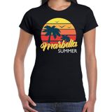 Marbella zomer t-shirt / shirt Marbella summer voor dames - zwart - Marbella beach party outfit / vakantie kleding /  strandfeest shirt