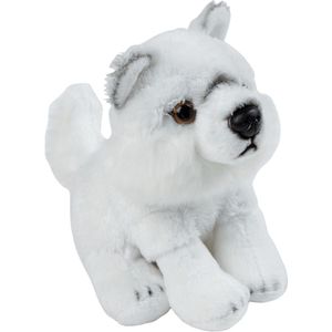 Pluche knuffel dieren Artische Wolf 15 cm - Speelgoed wolven knuffelbeesten