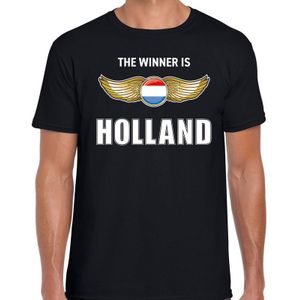 The winner is Holland / Nederland t-shirt zwart voor heren - landen supporter shirt / kleding - EK / WK / songfestival