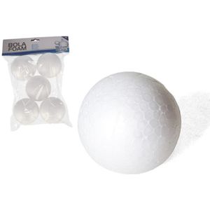 5x Stuks piepschuim hobby/DIY ballen/bollen 6 cm - Kerstballen maken knutselmateriaal