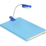 LED Leeslamp met klem - blauw - 25 cm - Inclusief batterijen - Flexibele klemlampen