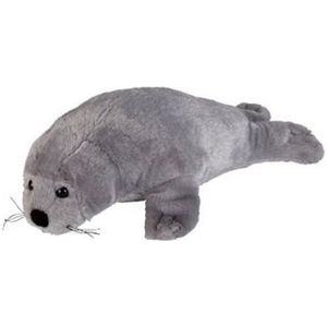 Pluche grijze zeehond knuffel 30 cm - Zeehonden zeedieren knuffels - Speelgoed voor kinderen
