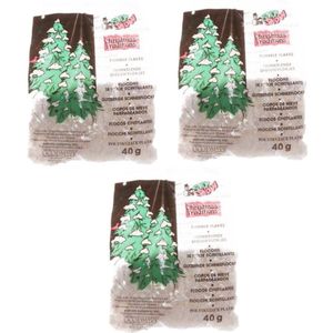 4x zakjes kerstboom versiering glitter sneeuwvlokjes 40 gram - nepsneeuw