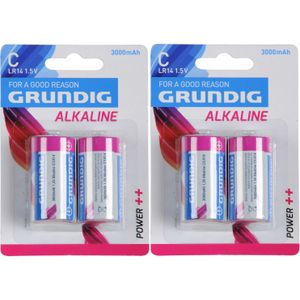 6x Grundig Alkaline LR14 C-batterijen 1,5 Volt - Altijd handig in huis - Batterijen