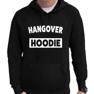 Fun hangover hoodie zwart voor heren - Fun tekst hooded sweater