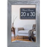2x stuks houten fotolijst zilver geschikt voor een foto van 20 x 30 cm