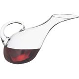 Wijn karaf/decanteer kan schuin 1,7 liter van glas - 14 x 10 x 37 cm - Eendenkaraf - Waterkan - Sapkan