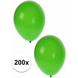 Groene ballonnen 200 stuks