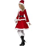 Rood/wit Santa kerstvrouw verkleed kostuum/jurkje voor dames - Kerst verkleedkleding - Kerstmannen/kerstvrouwen