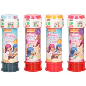 6x  Shimmer and Shine bellenblaas flesjes met spelletje 60 ml voor kinderen - Uitdeelspeelgoed - Grabbelton speelgoed