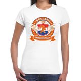 Wit Holland drinking team t-shirt / t-shirt wit dames -  Koningsdag / supporters kleding