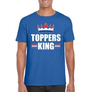 Toppers King verkleedkleding - Blauw heren shirt