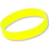 10x Siliconen armbandjes neon geel