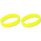 10x Siliconen armbandjes neon geel