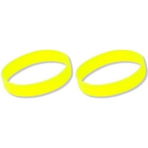 10x Siliconen armbandjes neon geel