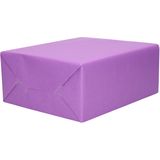 6x Rollen kraft inpakpapier paars en zwart 200 x 70 cm - cadeaupapier / kadopapier / boeken kaften