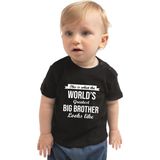 Worlds greatest big brother/ de beste grote broer cadeau t-shirt zwart voor babys / jongens - shirt voor broers