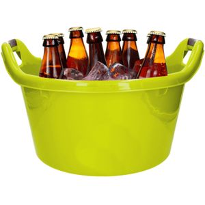 Plasticforte Bierflessen emmer/teil - 17 liter - groen - kunststof - 45 x 27 cm - Veel flessen bier