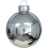 Othmar Decorations kerstballen - 36x - zilver - glas - 6 cm - glans