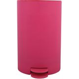 MSV Pedaalemmer - 2x - kunststof - fuchsia roze - 3L - klein model - 15 x 27 cm - Badkamer/toilet