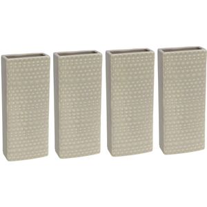 10x Radiator bak waterverdamper 17,7 cm - Rechthoekig Luna taupe- Waterverdampers voor de verwarming - Luchtvochtigheid verhogen