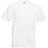 Set van 8x stuks basic witte t-shirt voor heren - voordelige katoenen shirts - Regular fit, maat: M (38/50)