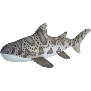 Pluche knuffel luipaard haai van ongeveer 35 cm - Speelgoed knuffelbeesten - haaien knuffels